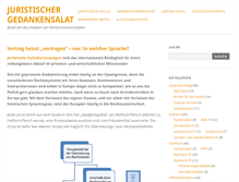 Tablet Screenshot of juristischer-gedankensalat.de